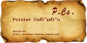 Polster Csépán névjegykártya